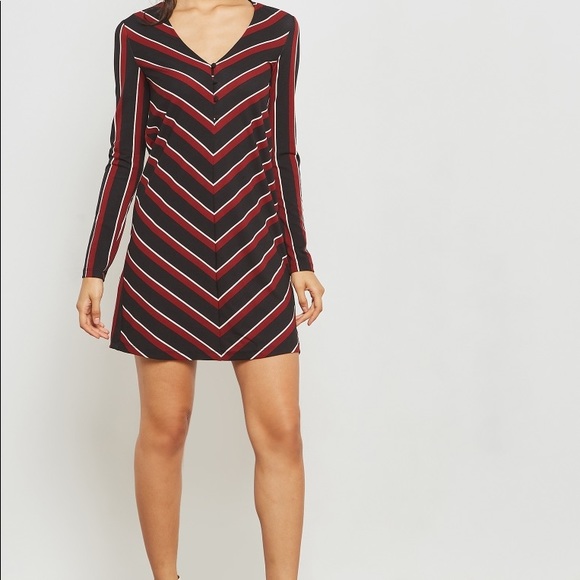 Mango Stripe Button Detail Dress NWT - Picture 2 of 4